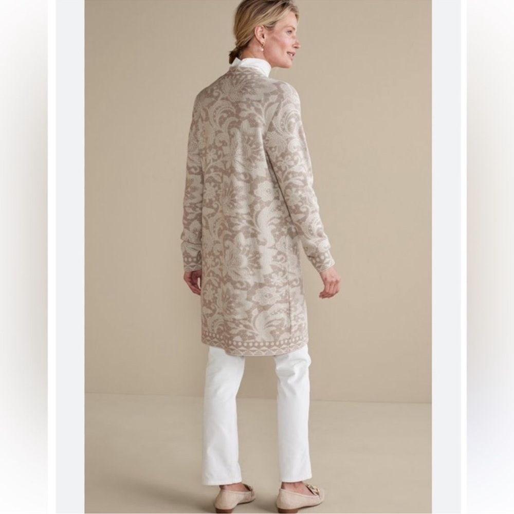 NWOT Soft Surroundings Ivy Shimmer Long Cardigan - XS - Picture 3 of 12